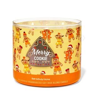 Bath & Body Works Merry Cookie Candle NIB 3 -Wick